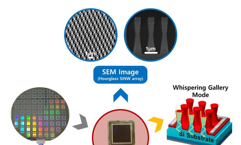 Hourglass-shaped silicon photodiodes with an enhanced near-infrared photoresponse