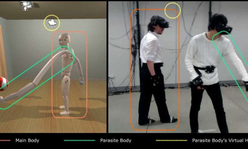 Parasitic Body: A virtual reality system to study the collection of visual feedback from robotic arms