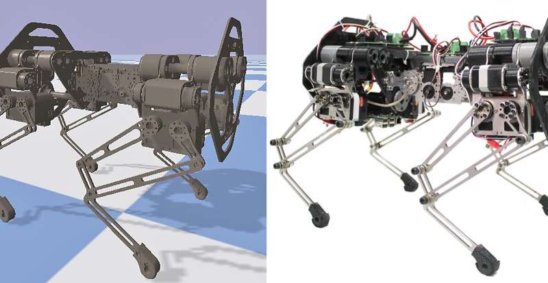 Using a simulation framework to study spine behaviors of quadruped robots