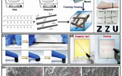 A stretchable, compressible sensor for wearable electronics and soft robots