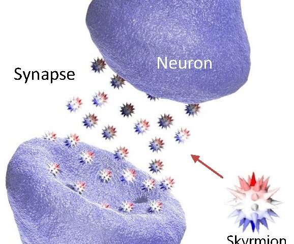 Using skyrmions to create artificial synapses for neuromorphic computing