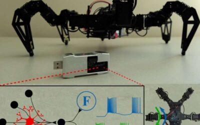 Using astrocytes to change the behavior of robots controlled by neuromorphic chips