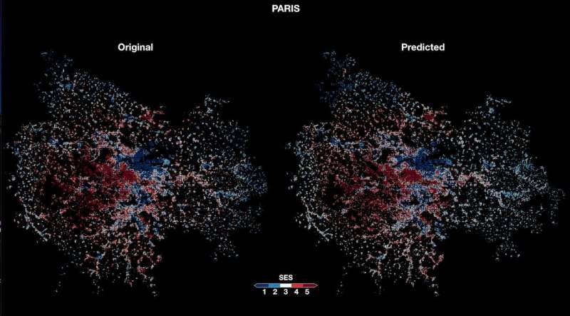 Using deep learning to infer the socioeconomic status of people in different urban areas
