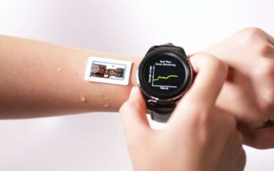 An on-skin device to measure sweat—rate, loss and temperature—in real-time