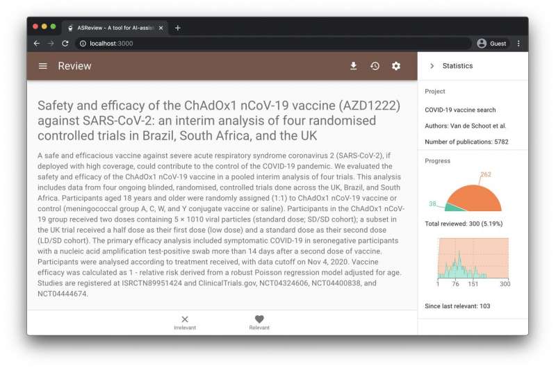 An open-source machine learning framework to carry out systematic reviews