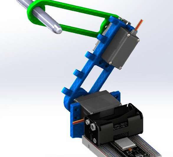 An open-source and low-cost robotic arm for online education