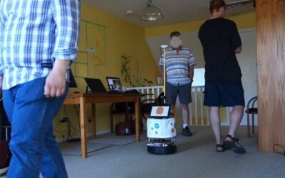 A robot that can track specific people and follow them around