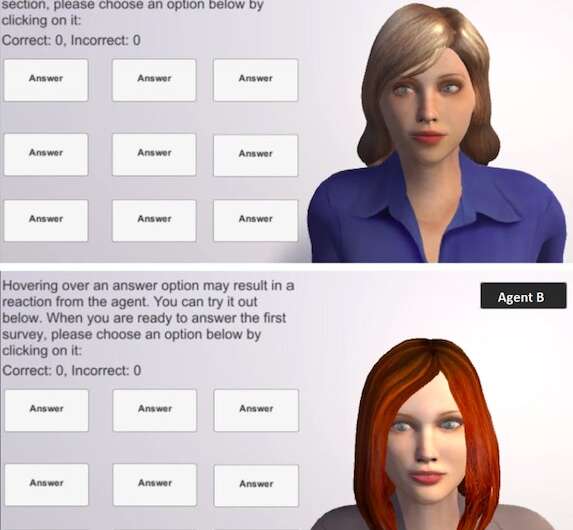 Examining how humans develop trust towards embodied virtual agents