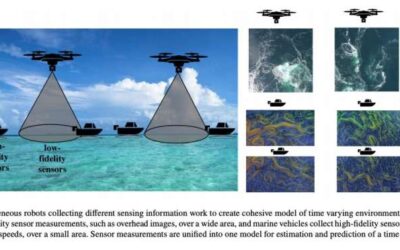 Using different teams of robots to model environmental processes