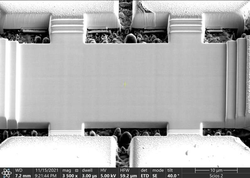 Evidence of a quantum phase transition without symmetry breaking in cerium-cobalt-indium 5