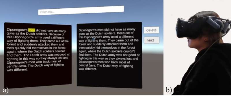 Study assesses the efficacy of hands-free text selection systems for VR headsets