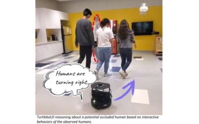 Improving the autonomous navigation of mobile robots in crowded spaces using people as sensors