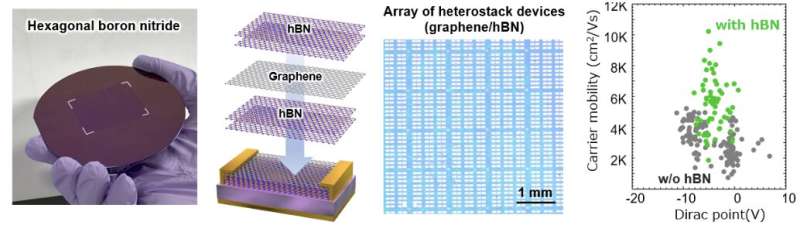 The large-area synthesis and transfer of multilayer hBN for fabricating 2D electronics