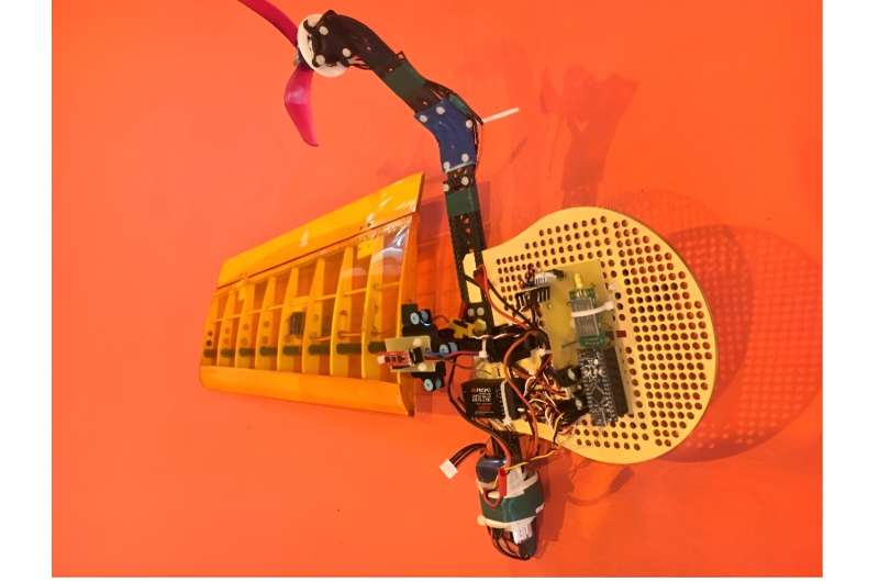 Efficient single-winged aerial robots with reduced energy consumption