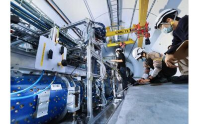 The first observation of neutrinos at CERN’s Large Hadron Collider