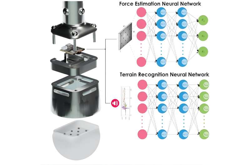 A sensing paw that could improve the ability of legged robots to move on different terrains