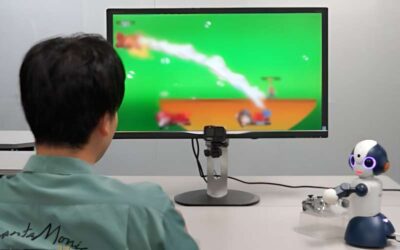 A robot that can play video games with humans