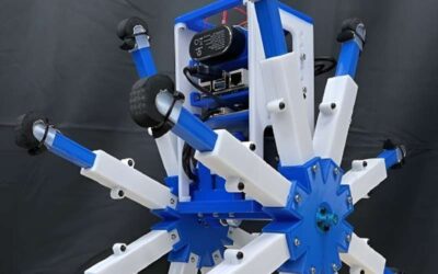 A rimless wheel robot that can reliably overcome steps