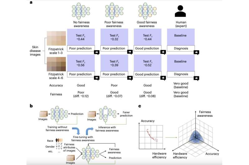 How hardware contributes to the fairness of artificial neural networks