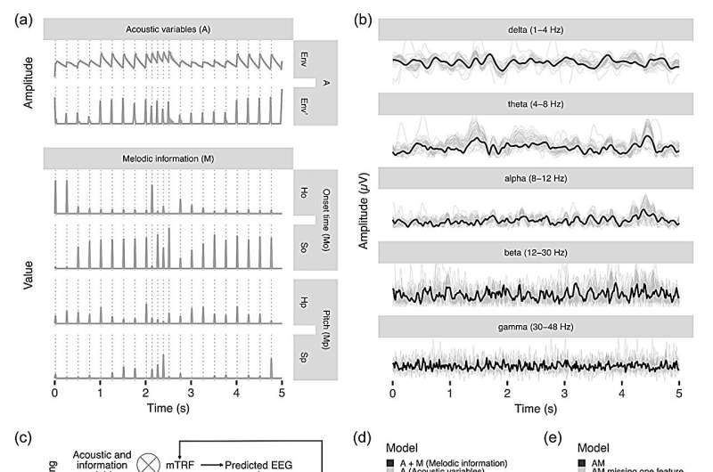 Study explores how brain waves reflect melody predictions while listening to music