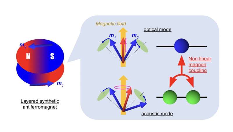 Rabi-like splitting arises from nonlinear interactions between magnons in synthetic antiferromagnet